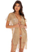 Luli Fama Golden Queen FINGE SHORT CAFTAN